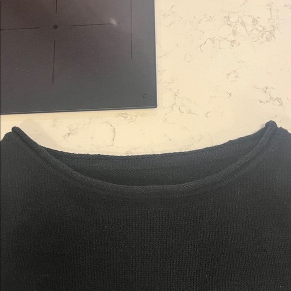 Black and Gray Striped Sleeve Sweater - Picture 2 of 4